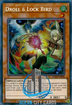 Yugioh Droll & Lock Bird RA02-EN006 Secret Rare 1st Edition - Image 1