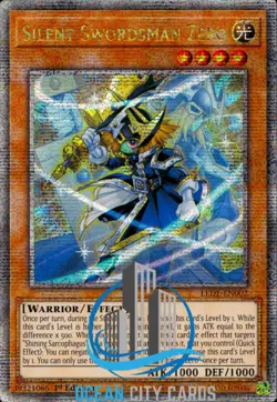 Yugioh Silent Swordsman Zero LEDE-EN002 Quarter Century Secret Rare 1st Ed - Image 1