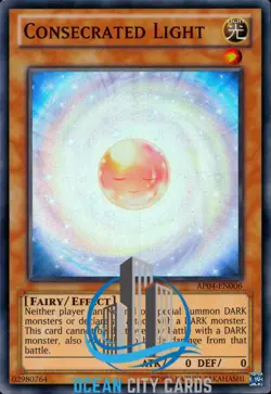 Yugioh Consecrated Light Super Rare AP04-EN006 NM - Image 1