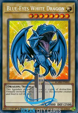 Yugioh Blue-Eyes White Dragon - Secret Rare BLMM-EN001 NM 1st Ed Chibi Artwrok - Image 5