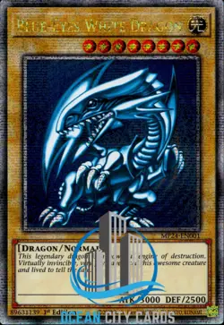 Yugioh MP24-EN001 Blue-Eyes White Dragon Quarter Century Secret Rare Card - Image 1