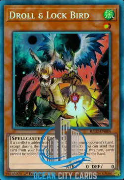 Yugioh Droll & Lock Bird RA02-EN006 Collector Rare 1st Edition - Image 1