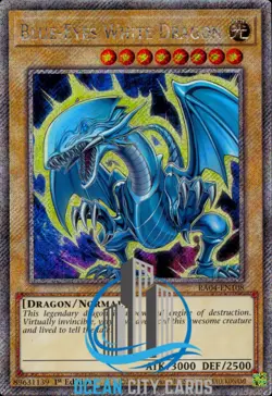 Yugioh Blue-Eyes White Dragon RA04-EN108 Platinum Secret Rare 1st Edition - Image 1