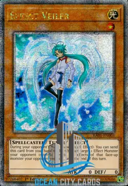 Yugioh Effect Veiler RA01-EN003 Quarter Century Secret Rare Near Mint 1st Ed - Image 1