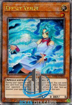 Yugioh Effect Veiler RA04-EN004 Alt Art Quarter Century Rare 1st Ed - Image 1
