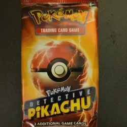 Nintendo Pokemon TCG Detective Pikachu Booster Pack English 2 Cards 1 Pack - Image 1