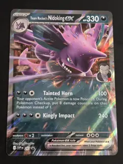 2025 POKEMON TCG TEAM ROCKET'S NIDOKING EX SVP217 SCARLET & VIOLET PROMO HOLO NM - Image 1