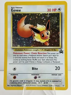Eevee 11/53 Wotc Black Star Promo Holo Pokemon NM/LP - Image 1