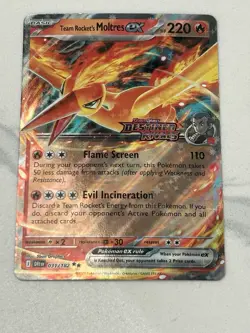 Pokemon Team Rocket's Moltres ex SV05 Destined Rivals Stamped 031/182 - Image 1