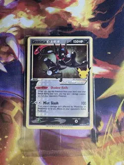 Pokemon TCG Greninja Gold Star SWSH144 Celebrations Black Star SEALED PROMO NM - Image 1
