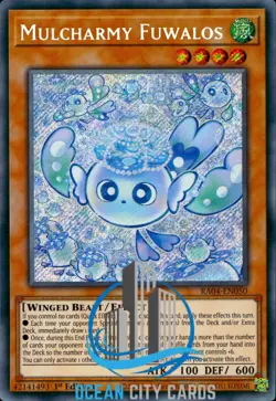 Yugioh Mulcharmy Fuwalos RA04-EN050 Secret Rare 1st Edition - Image 1