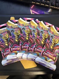 Pokemon Lost Origin Sword & Shield Booster Pack Lot x 6 Giratina Art English - Image 1