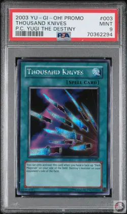 Thousand Knives 003 Power Of Chaos: Yugi The Destiny Promo Yugioh PSA 9 - Image 1