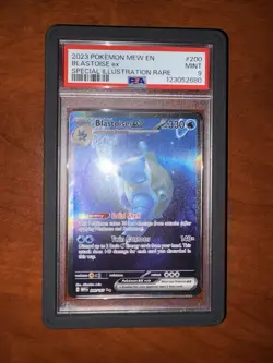 POKEMON BLASTOISE ex 2023 MEW EN-151 #200 SPECIAL ILLUS. RARE PSA 9 With Guard - Image 1