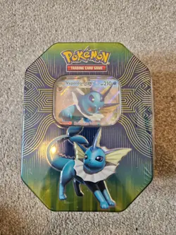 SEALED Elemental Power Tin Vaporeon GX with 4 packs | Pokemon TCG - Image 1