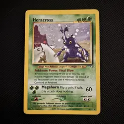 Pokemon TCG Heracross 6/111 Neo Genesis Holo Rare Unlimited - Image 1