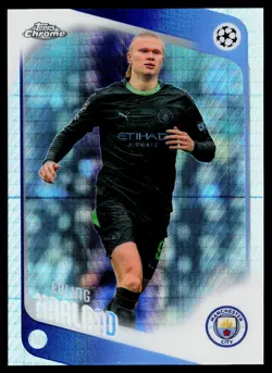 2025-26 Topps Chrome UEFA Club Competitions #181 Erling Haaland Prism Refractor - Image 1