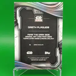 2025 Topps Chrome Star Wars Galaxy Darth Plagueis Fear the Darkside #FTD-8 - Image 2