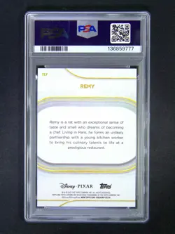 2025 Topps Chrome Disney Pixar Remy #117 Glod Refractor /50 PSA 10 - Image 2