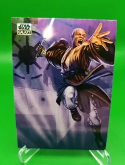 2025 Topps Star Wars Galaxy Chrome Mace Windu #31 Refractor - Image 1