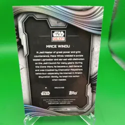 2025 Topps Star Wars Galaxy Chrome Mace Windu #31 Refractor - Image 2