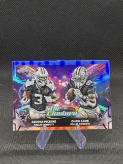 2025 Topps Cosmic Chrome George Pickens CeeDee Lamb Star Clusters Cowboys SP - Image 1