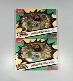 Pokemon TCG Ascended Heroes Mega Ex Box x2 Meganium Brand New And Factory Sealed - Image 1