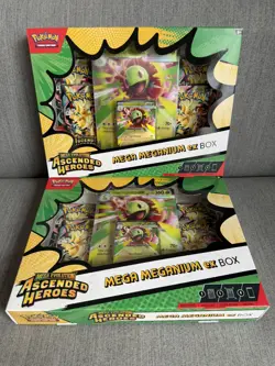 Pokemon TCG Ascended Heroes Mega Ex Box x2 Meganium Brand New And Factory Sealed - Image 1