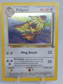 Pidgeot 8/64 Holo Rare Unlimited WoTC Vintage Jungle Set Pokemon Card 1999 WOTC - Image 3
