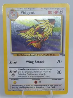 Pidgeot 8/64 Holo Rare Unlimited WoTC Vintage Jungle Set Pokemon Card 1999 WOTC - Image 5