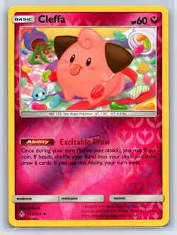 Cleffa 131/214 Uncommon Unbroken Bonds Pokemon Reverse Holo Lightly Played - Image 1