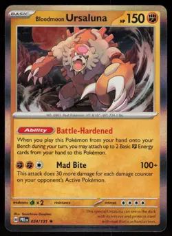 Bloodmoon Ursaluna 054/131 Holo Rare Prismatic Evolutions Pokemon Holo Near Mint - Image 1