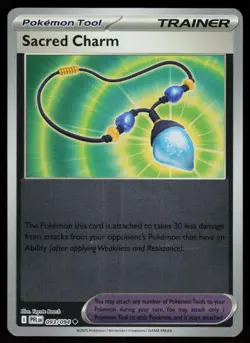 Sacred Charm 093/094 Uncommon Phantasmal Flames Pokemon Reverse Holo Near Mint - Image 1