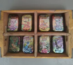 Pokemon TCG Prismatic Evolutions Eeveelutions Mini Tin Full Set of 8 Sealed NEW - Image 1