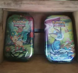 Pokemon TCG Prismatic Evolutions Eeveelutions Mini Tin Full Set of 8 Sealed NEW - Image 3