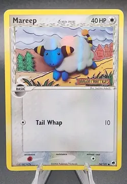 Mareep Dragon Frontiers EX Series POKEMON Reverse Holo Foil Stamped 2006 #54 C - Image 1