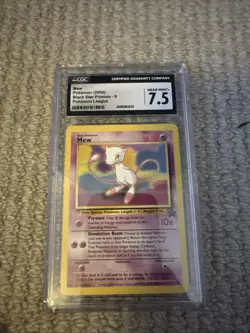 2000 Pokemon League Black Star Promo MEW Non Holo #8 CGC 7.5 - Image 1