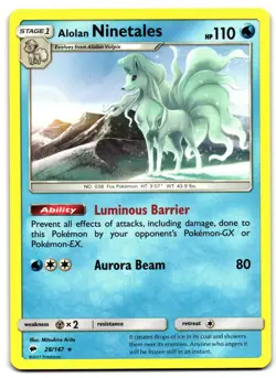 Alolan Ninetales 28/147 - 🌊 Burning Shadows Rare Pokemon TCG 🖤 - MP - Image 1