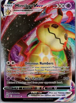 Mimikyu VMAX 069/172 Holo VMAX Rare Brilliant Stars Pokemon Near Mint - Image 1