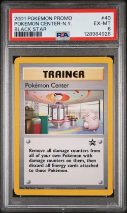 2001 POKEMON PROMO BLACK STAR #40 POKEMON CENTER-N.Y. PSA 6 - Image 1