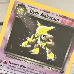 Pokemon TCG Dark Alakazam 1/82 Team Rocket Holo SWIRL LP - Image 3