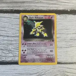 Pokemon TCG Dark Alakazam 1/82 Team Rocket Holo SWIRL LP - Image 4