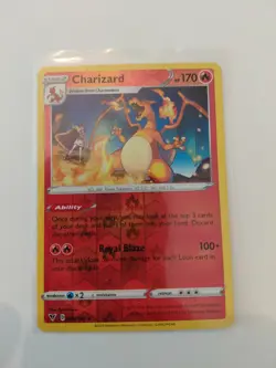 Pokemon TCG SWSH Vivid Voltage Charizard #25/185 Reverse Holo Rare, NM/M - Image 1