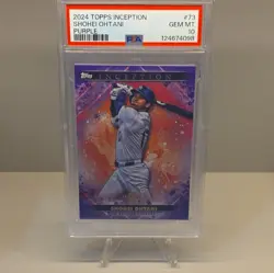 2024 Topps Inception Shohei Ohtani Purple /150 73 SSP PSA 10. - Image 3