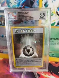 Pokemon Card Metal Steel Energy Holo Neo Genesis Gsnw Japanese BGS Beckett 8.5 - Image 1