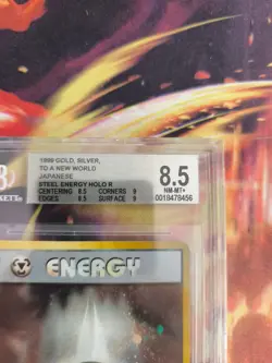 Pokemon Card Metal Steel Energy Holo Neo Genesis Gsnw Japanese BGS Beckett 8.5 - Image 4