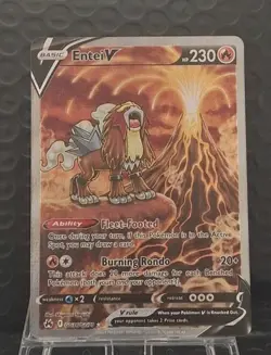 Entei V GG36/GG70 Holo V Rare Crown Zenith Galarian Gallery Pokemon Card TCG - Image 1