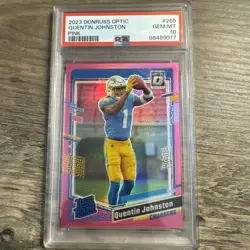 PSA 10 2023 Panini Donruss Optic - Rated Rookie Quentin Johnston - Image 1