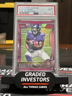 STEGON DIGGS 2015 Topps Chrome 148 Pink Refractor RC 278/399 PSA 9 MINT - Image 1