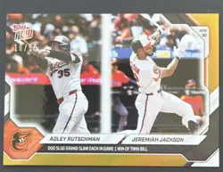 Adley Rutschman / Jeremiah Jackson 2026 MLB Topps NOW Card 143 Gold Foil 10/50!! - Image 1